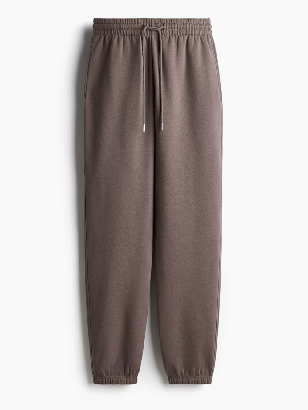 Relaxed Drawstring Jogger Pants - Brown